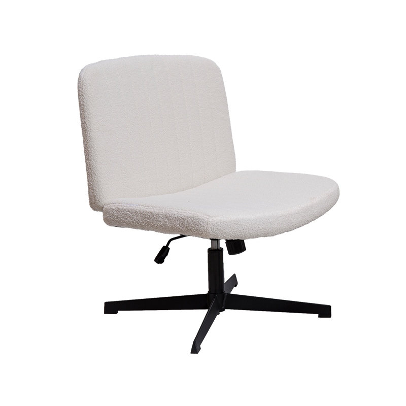 Scaun de birou din material textil, alb, confortabil